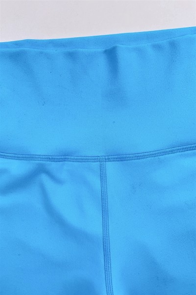 訂做藍色瑜伽運動套裝  設計緊身運動服  運動服供應商 女裝 WTV183 細節-9